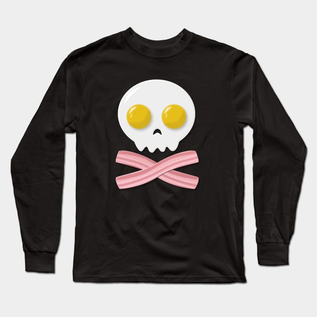 Jolly Roger Breakfast Long Sleeve T-Shirt by JAC3D